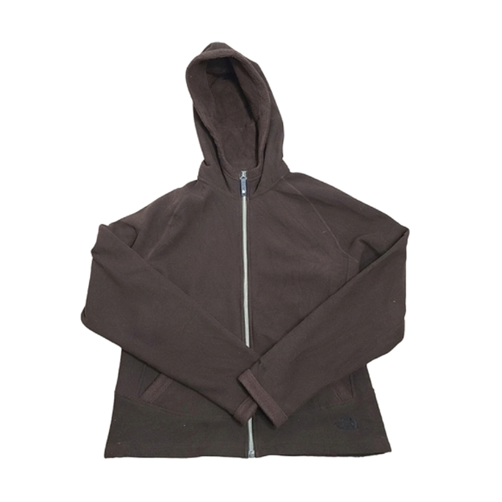 The NORTH FACE Brown TKA 200 Full Zip Sherpa Fleece Hooded Jacket Women's Size L